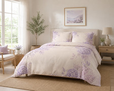 Lavender Mist Bedding Set - Purple Hydrangea Duvet Cover - SOLEN Home