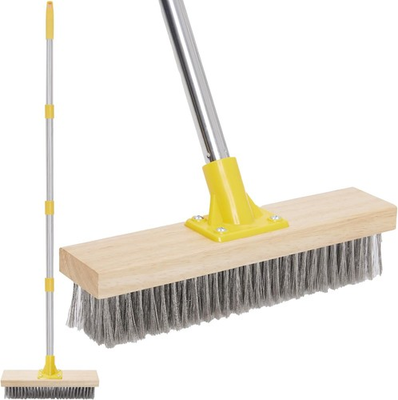 #ad #ad Heavy Duty Concrete Floor Brush 60quot; Stiff Wire Broom for Outdoor $37.36