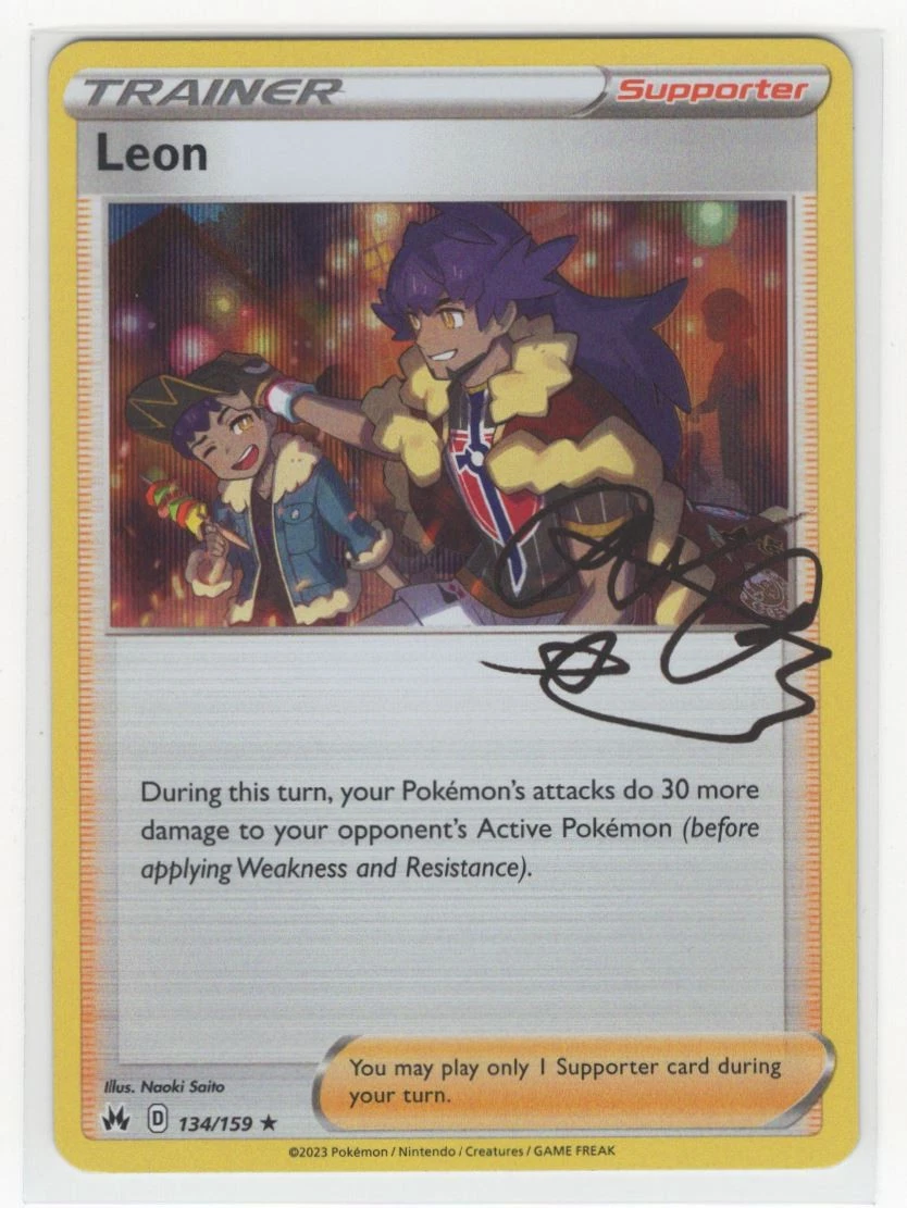 signed leon pokemon card Raihan Hop Bea Nessa Bede - 6 Holo Autograph Set - Crown Zenith Secret Rare Card Type Leon Signed Pokemon Card |