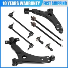 8pcs Front Lower Control Arms Tie Rods For Ford Focus 2006-2011 Suspension Kit