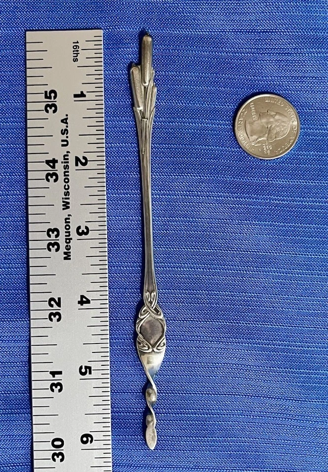 Pick de mantequilla de plata esterlina con colas de gato Durgin 6′′ - Art Nouveau 1898 antiguo Foto 4 de 4