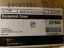 Cardinal Health T71656 Equipment Cover, 16 x 14 x 56IN, Clear, Case of 100