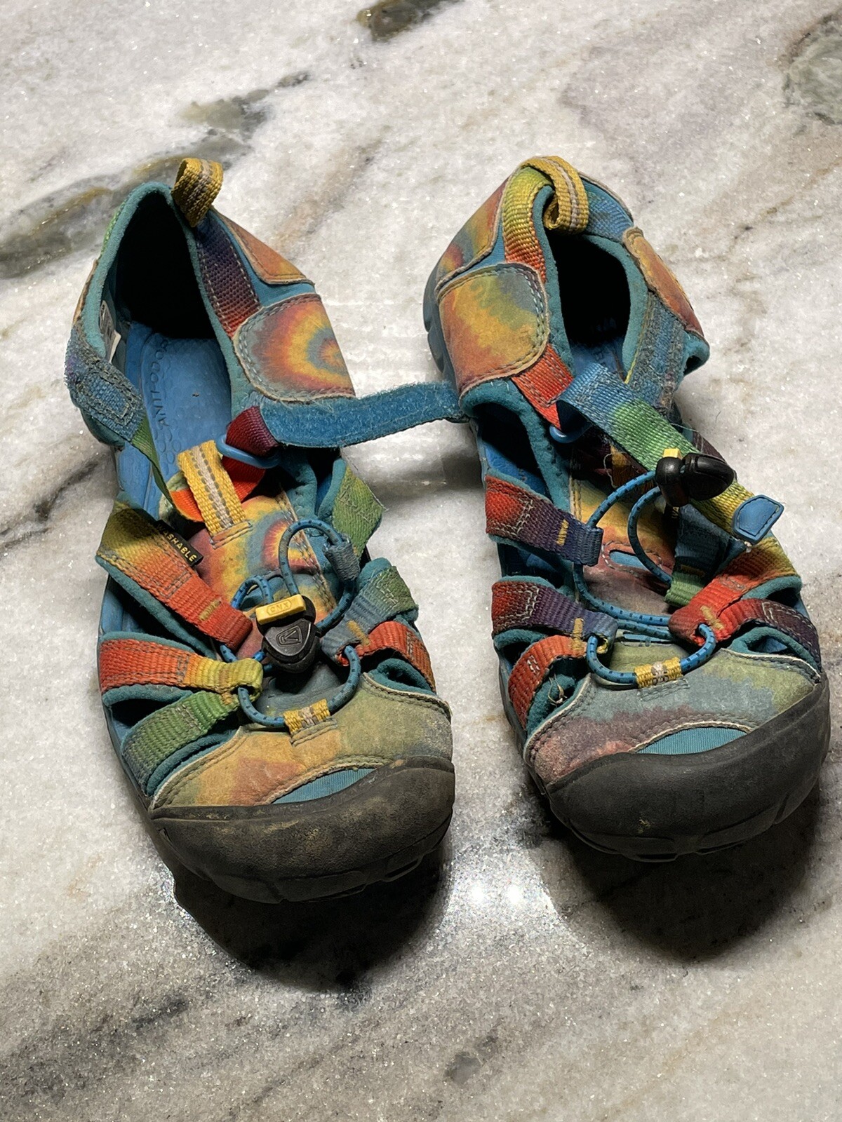 Scarpe Keen Big Kids Seacamp II CNX blu vivo tintura arcobaleno taglia 4