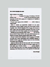 Emilio ISGRO' - "Cancellature", 2006 - Litografia, 23,5 x 15,5 cm
