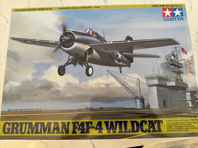 Tamiya 61034 1/48 Scale Model Aircraft Kit U.S.Navy Grumman F4F-4 Wildcat NEW