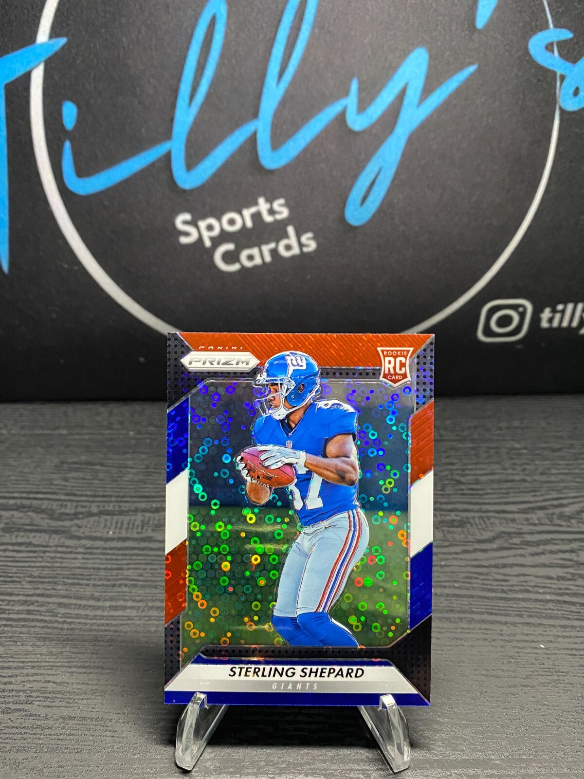 2016 Panini Prizm Sterling Shepard Red, White, and Blue Disco Rookie RC