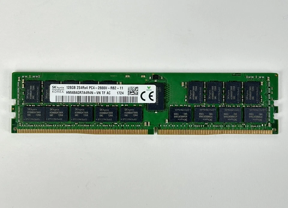 Hynix 1x 128GB 2S4Rx4 PC4-2666V-R RDIMM ECC DDR4 RAM Memory HMABAGR7A4R4N-VN - Image 2 of 2