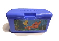 Huggies Vtg Blue Wipe Box Nemo Blue Wipes Baby Holder Storage Diaper Empty