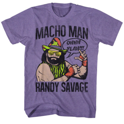 Macho Man Randy Savage Wrestling T-Shirt 100% Licensed  OH YEAH Sizes SM - 2XL