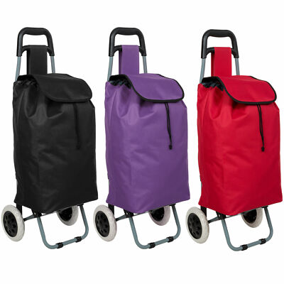 New Large Lightweight Wheeled Shopping Trolley Push Cart