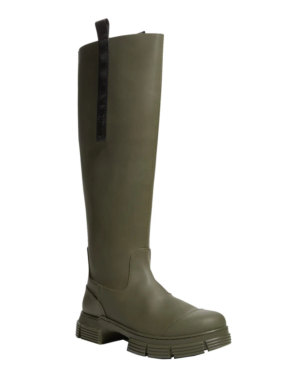 Ganni Women Country Recycled Tall Moto Boots Recycled Rubber Rain
