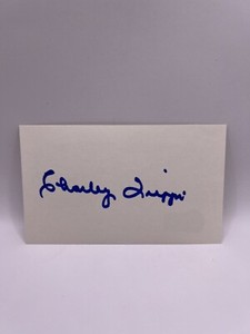 Charley Trippi Signed Index Card Auto Beckett COA