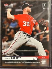 2019 Topps Now #810 Aaron Barrett Washington Nationals