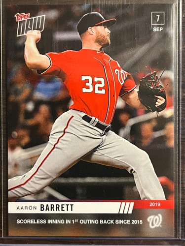2019 Topps Now 810 Aaron Barrett