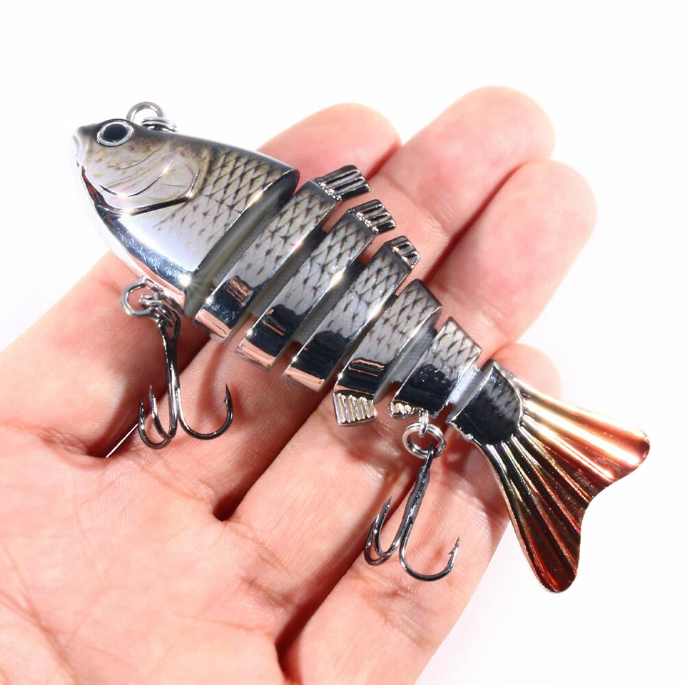 6Couleur 10CM 24G Leurre Poisson Nageur Swimbait Pêche Articulé Carnassier6# - Photo 3/4
