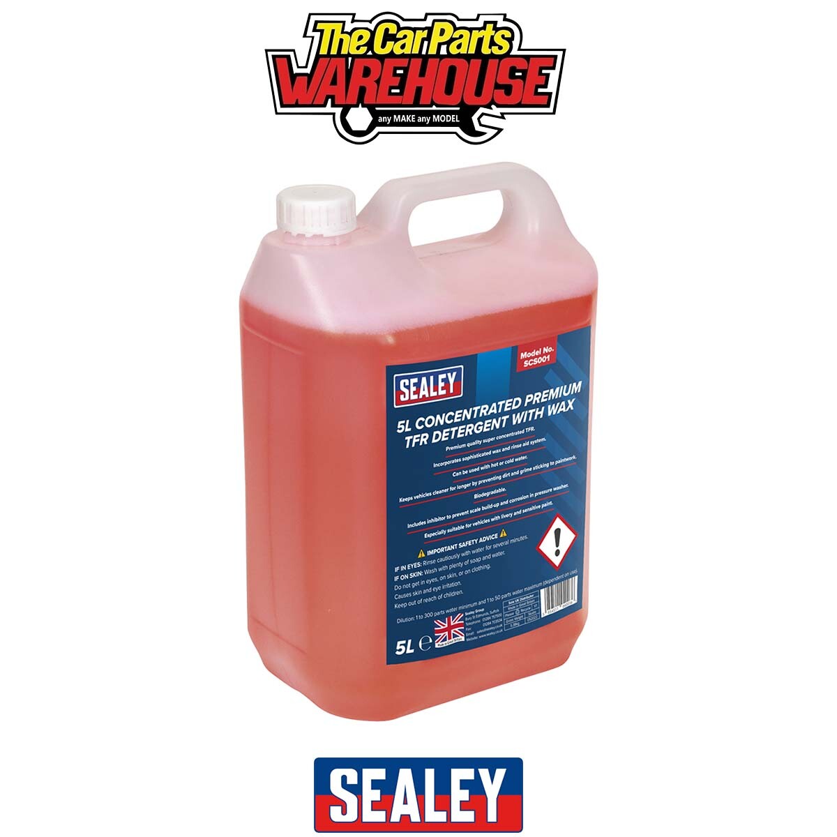 Sealey SCS001 Concentrated TFR Premium Detergent with Wax 5L