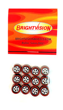 12 Brightvision Redline Bearing Wheels - 12 Medium Size Deep Dish Dull Chrome