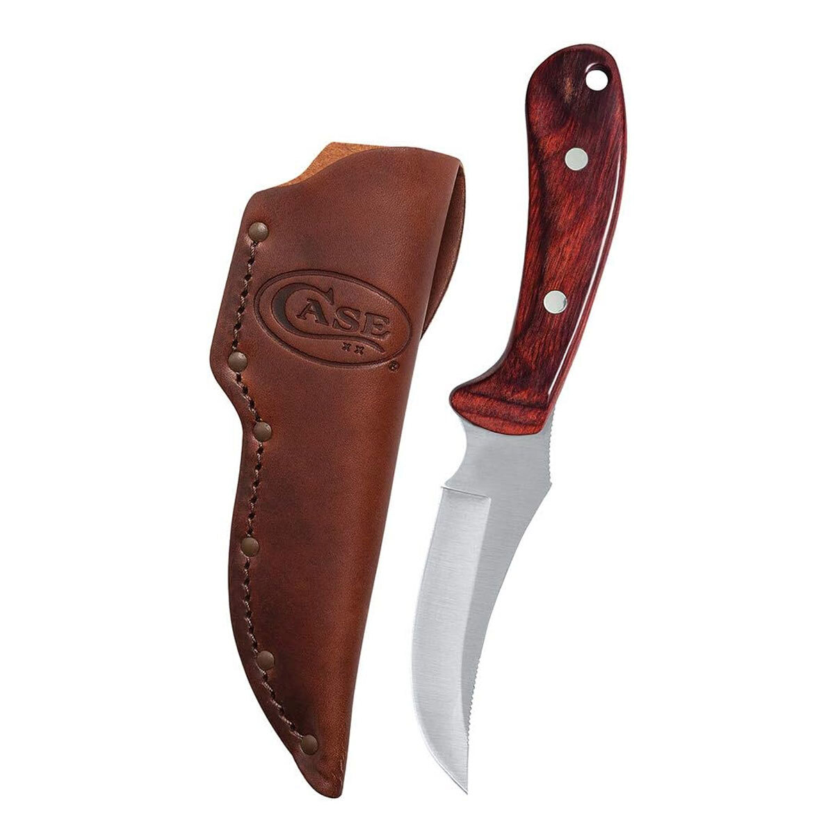 CASE XX Ridgeback Hunter Rosewood Knife with Leather Sheath (00398) eBay