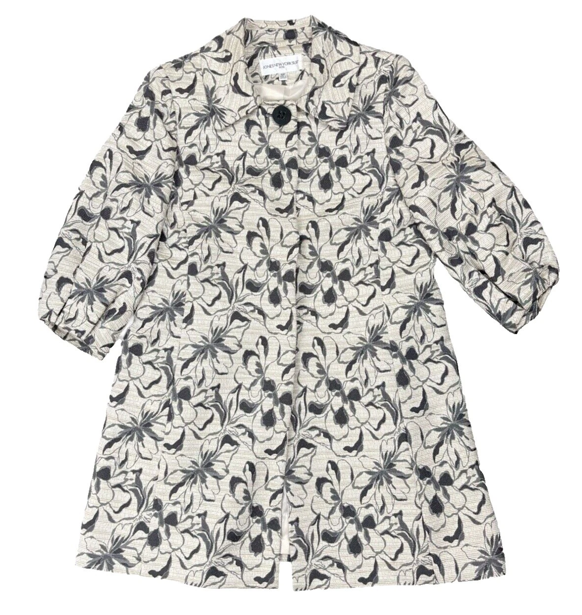 Preto Floral Jones New York Casacos, jaquetas e Coletes para mulheres