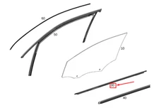 MB GLB X247 Front Right Door Window Outer Sealing Rail A2477253201