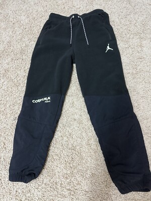 Air Jordan Men's Fleece Cordura Polartec Black Sweatpants Pants Small | eBay