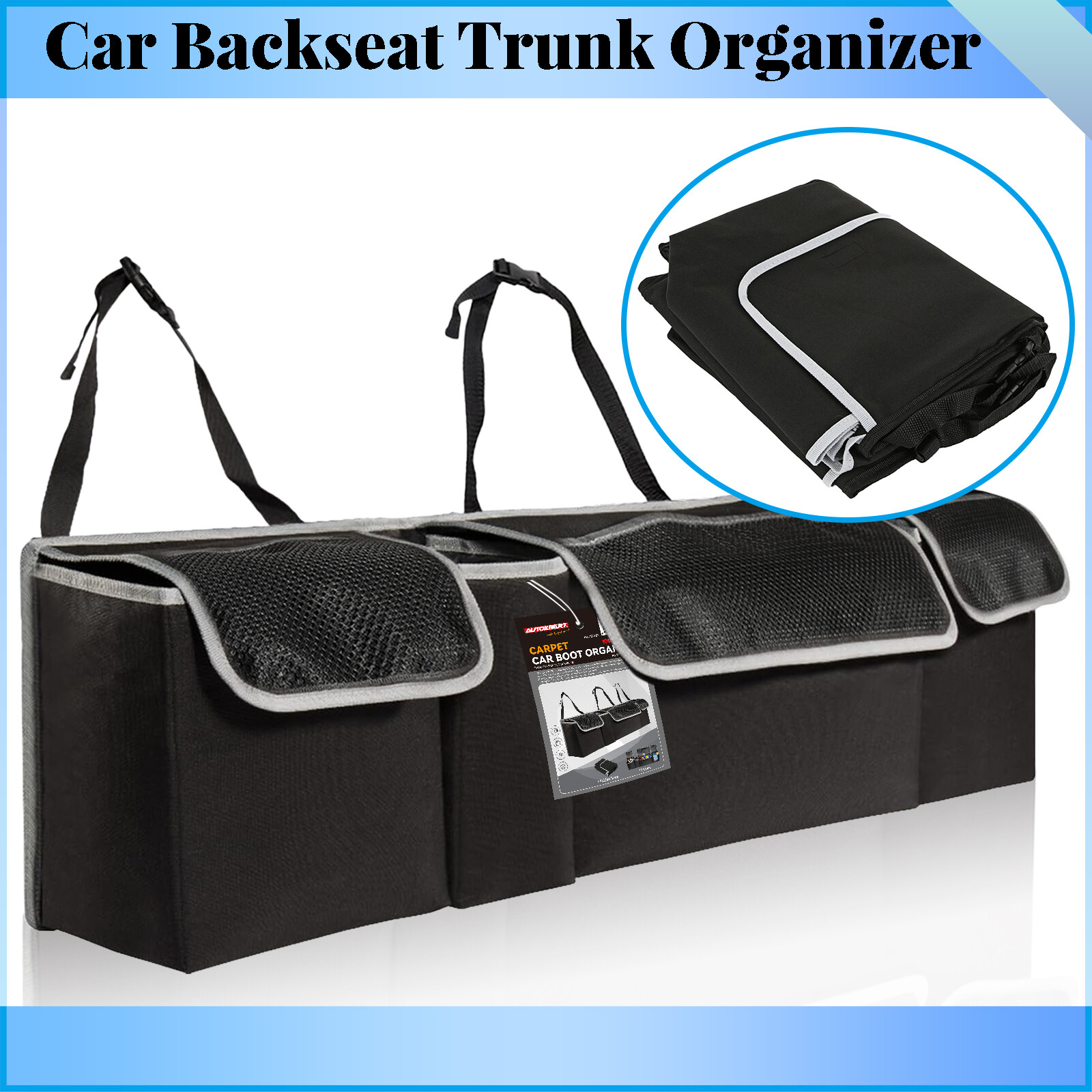 Car Back Seat Rear Trunk Organizer Storage Bag Pocket Pouch Bag Universal Felt.