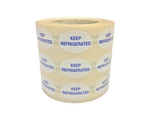 3/4"x1/2" Keep Refrigerated Labels Small Food Packaging Stickers 2 RLS of 500 EA