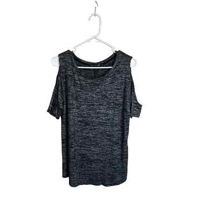 Rag & Bone Cold Shoulder Short Sleeve Shirt Grunge Women s S Black Top