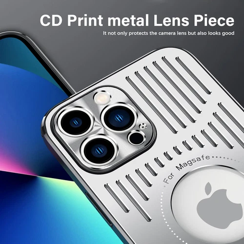 UK For iPhone 15 14 Pro Max 12 13 MagSafe Metal Case Heat Dissipation Cover - Zdjęcie 16 z 28