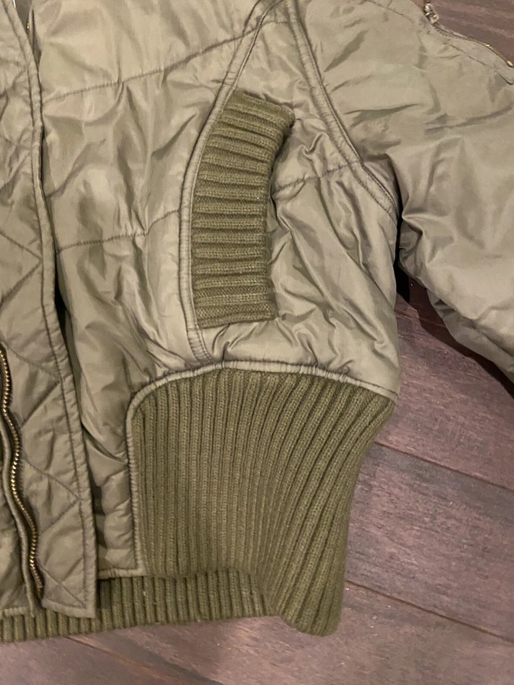 Arizona Jean Co Puffer Jacket Wool Trimmed Army Green warmest Extra Large Extra - Image 3 of 4