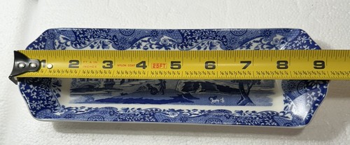 Italian Spode Blue/ White Serving Tray 9" x3” Collectible NWB Freezer Microwave - Picture 7 of 11
