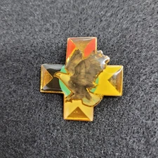 Vintage Collectible Eagle Colorful Metal Pinback Lapel Pin Hat Pin