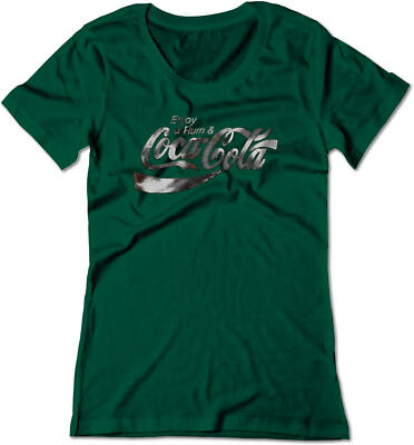 BSW Women's Enjoy Rum & Cola Pop Soda Drink Booze Metal Shirt