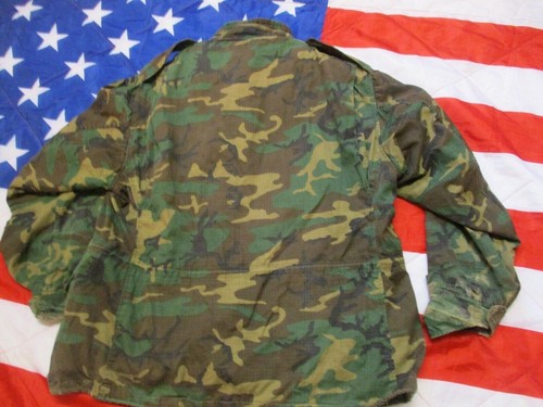 US ARMY ISSUE M65 COAT COMBAT jacket Vietnam War ERDL camo 101st AIRBORNE XL - Picture 16 of 24