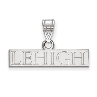 14 Karat Weißgold LogoArt Lehigh University kleiner Bar Anhänger
