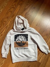 Kids Timberland Cream Long Sleeve Hoodie Size 5 Very Nice 