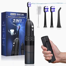 Electric Toothbrush with Water Flosser, 2 in 1 Cordless Toothbrush and Water Flo