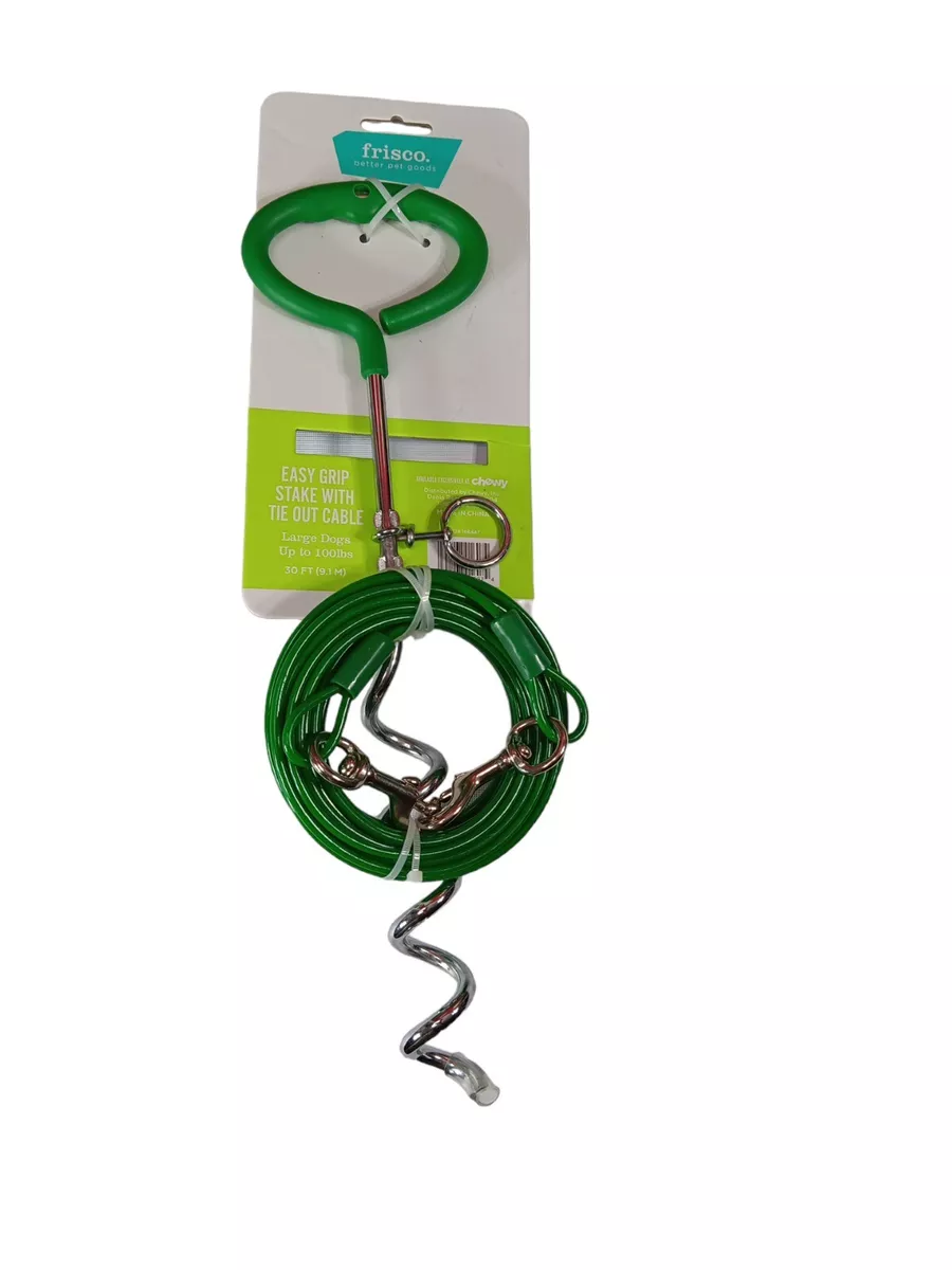 Frisco Easy Grip Stake With 30ft Tie Out Cable Large Dogs Up To