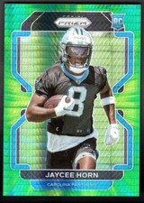 2021 Panini Prizm JAYCEE HORN Green Hyper /175 SP Rookie RC #373