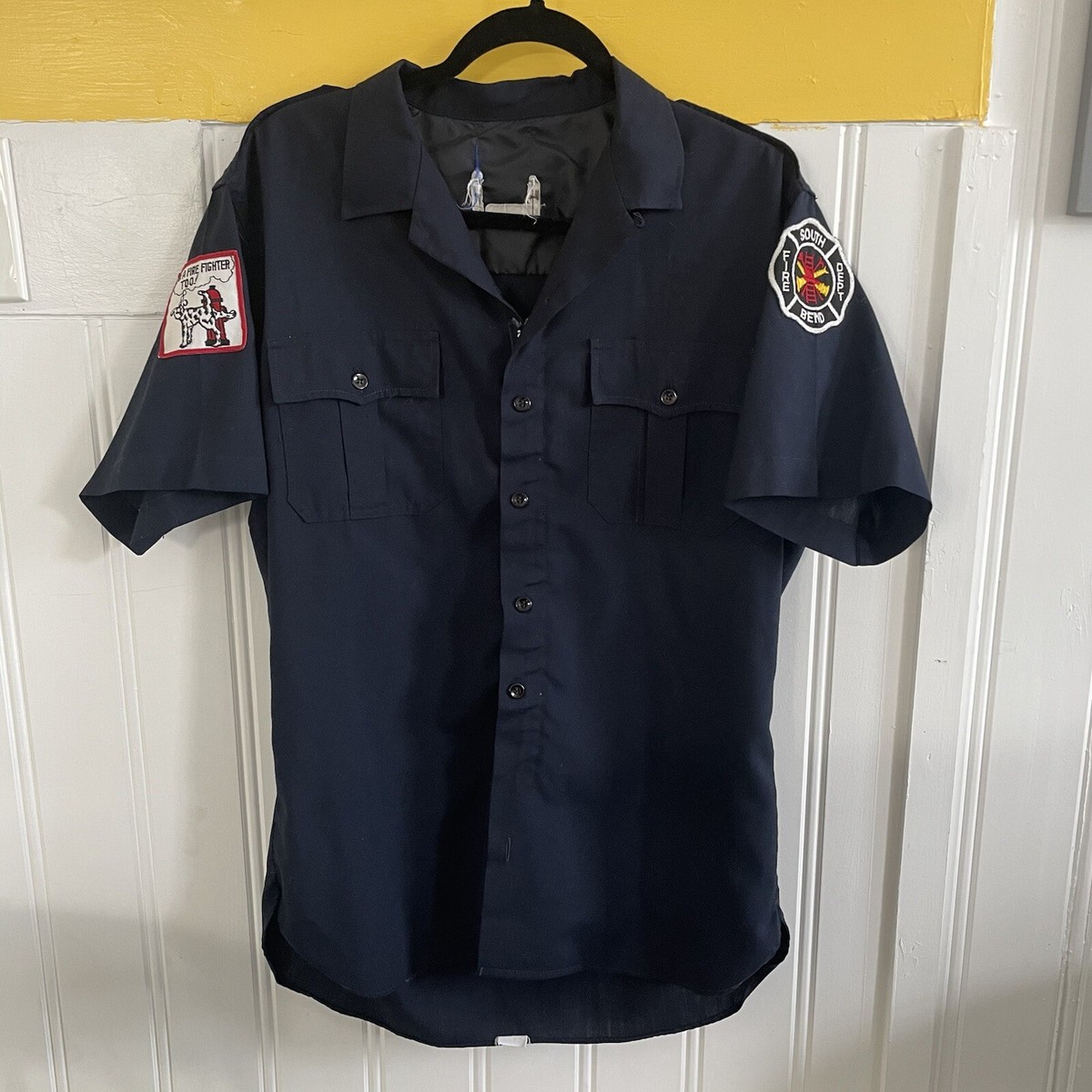 Vintage Firefighter Button Down Short Sleeve | eBay Vintage Firefighter Button Down Short Sleeve | eBay