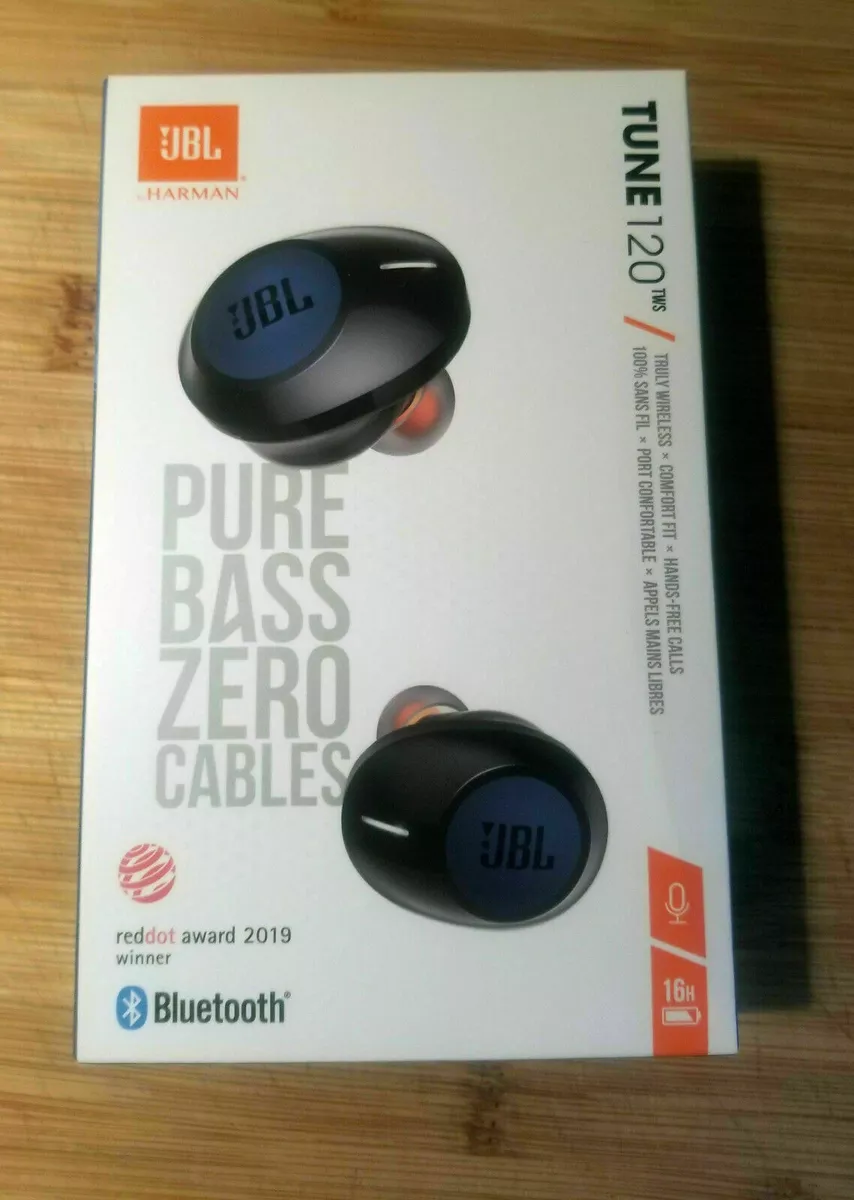 JBL JBLT120TWSBLKAM TUNE 120TWS True Wireless In Ear Headphones Black