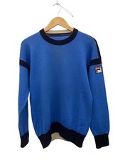 FILA Knit Sweater Lightweight -- Blue Solid Color No Tag 