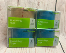 Kinesiology Tape 4x (6 metres x 50mm) Beige Blue Latex Free 0.66 per metre