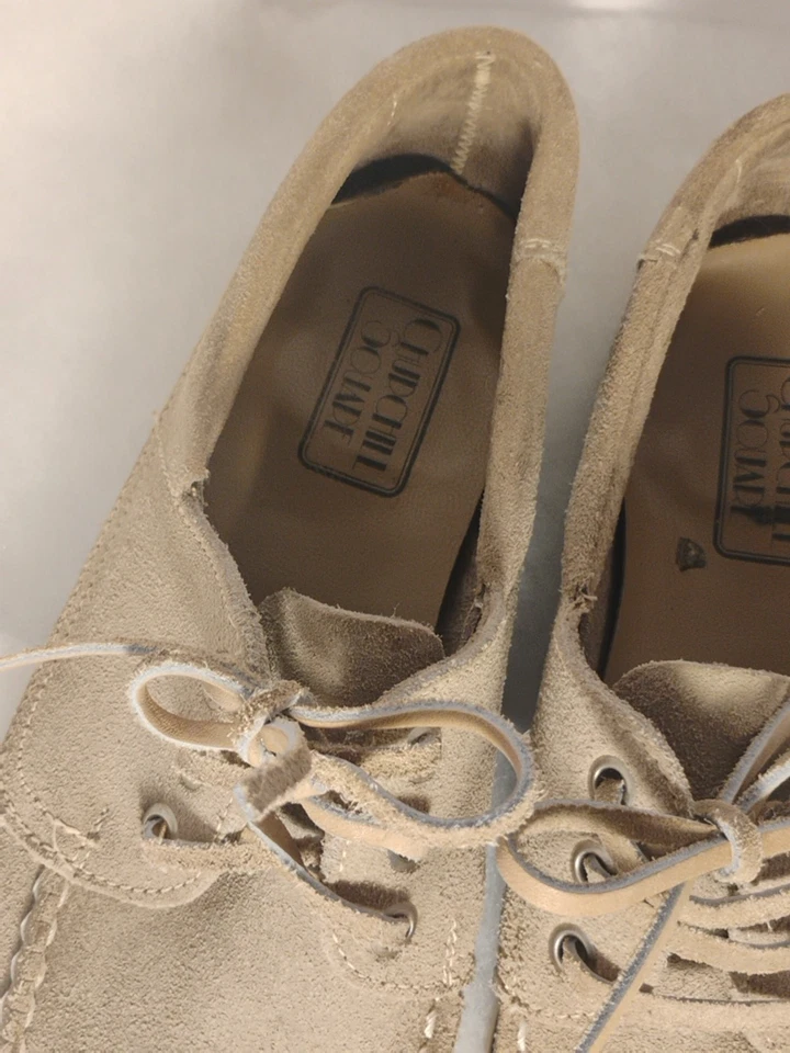 Mocasines Churchill Square de cuero de gamuza tostada para hombre talla 8 Foto 3 de 4