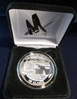 1oz Silver Alaska Mint Anchorage Alaska w/Gold Inlay