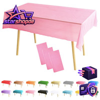 Tischdecke Rechteckig Rosa 3 StüCk 137X274Cm Mehrweg Kunststoff Wasserdicht