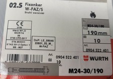 Würth ancoraggio a vite ancoraggio fisso W-FAZ/S 10x190 mm n. 0904 522 401