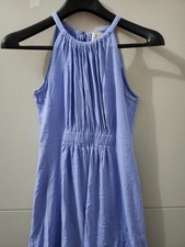 Kate Spade Dress Womens 6 Blu Halter Sleeveless Mini Flare Texture Viscose Solid