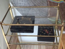 Exklusives Vintage Messing-Regal / Etagere – Französisches Design der 70er Jahre