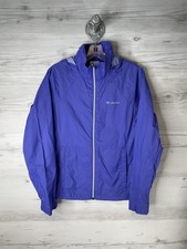 Columbia Jacket Womens Small Purple Hooded Full Zip Lightweight Windbreaker
